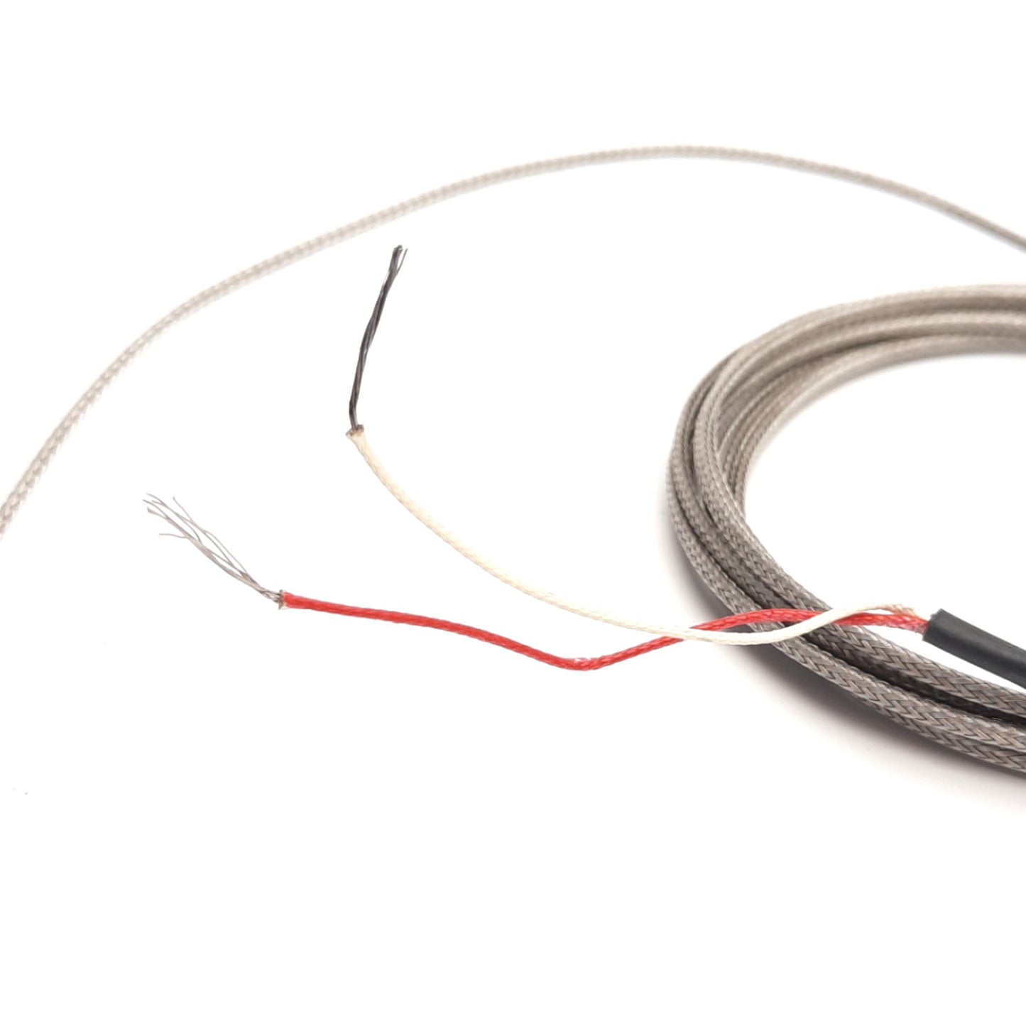 Used Watlow 70XJSGB096A Thermocouple Type J, No. 8 Stud, 96" Stainless Steel Braids