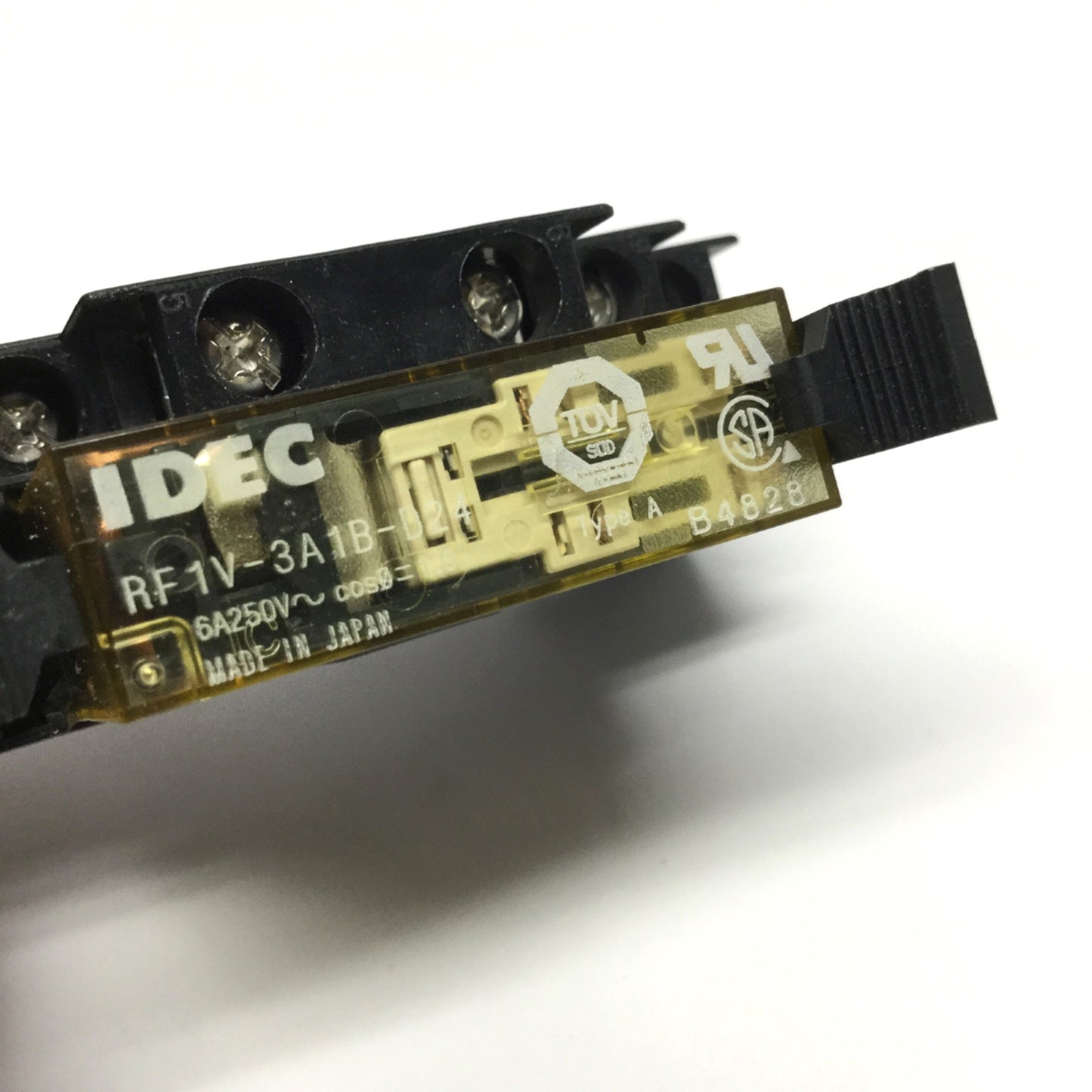 Used Idec RF1V-3A1B-D24 Force Guided Safety Relay 24VDC Coil, 3NO-1NC, 6A 250VAC