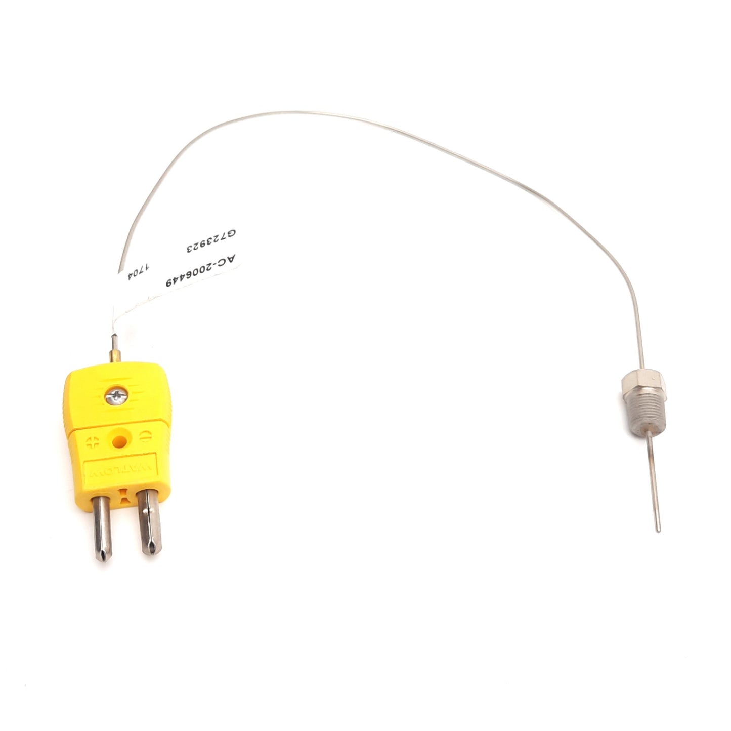Used Watlow AC-2006449 Thermocouple Type K, 0.063" x 15" Sheath, 1/8" NPT, Ungrounded