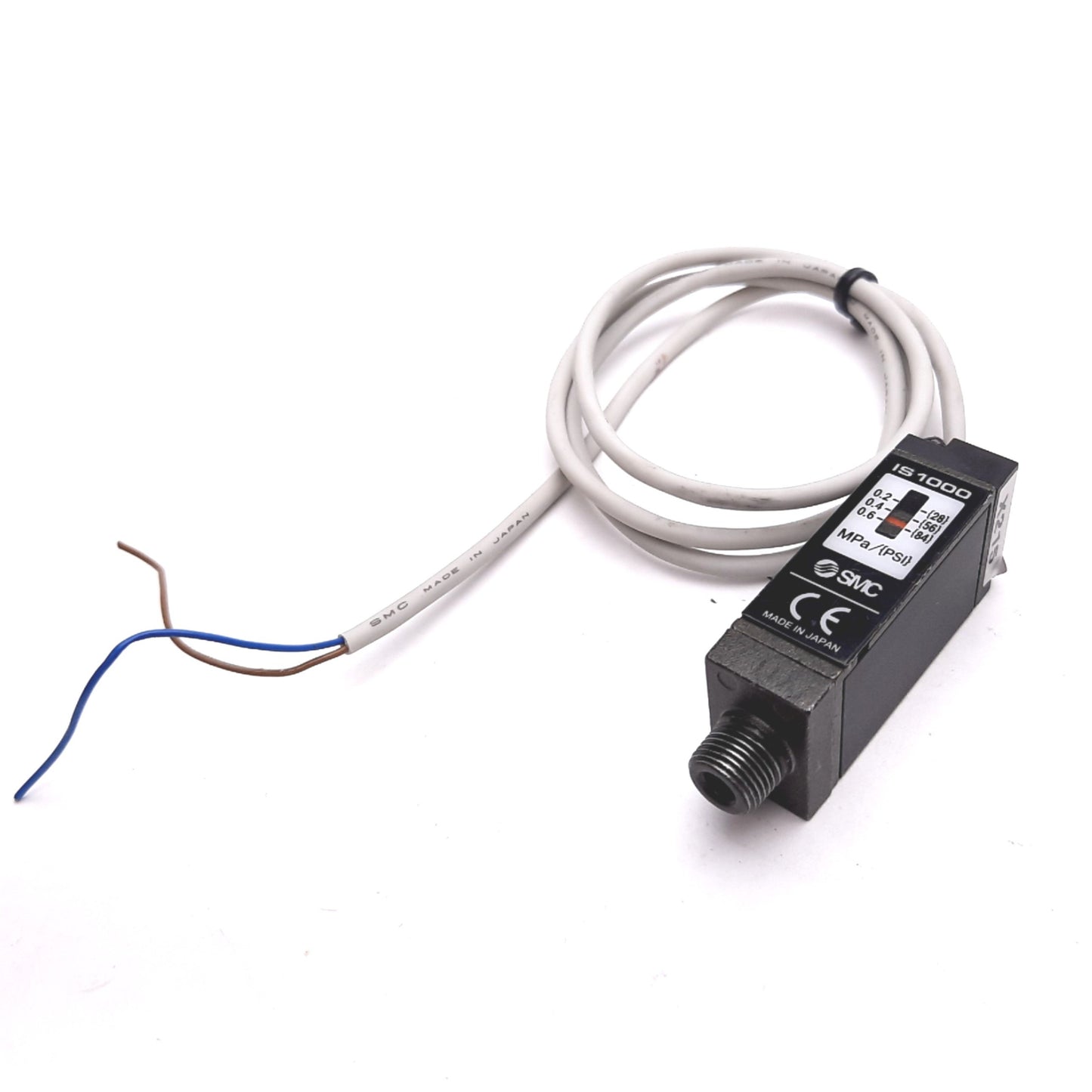 Used SMC IS1000-N01-X215 Mechanical Pressure Sensor Switch, 1/8" NPT, 0.2-0.6MPa