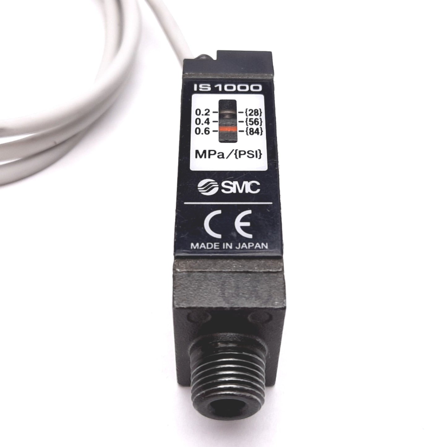 Used SMC IS1000-N01-X215 Mechanical Pressure Sensor Switch, 1/8" NPT, 0.2-0.6MPa