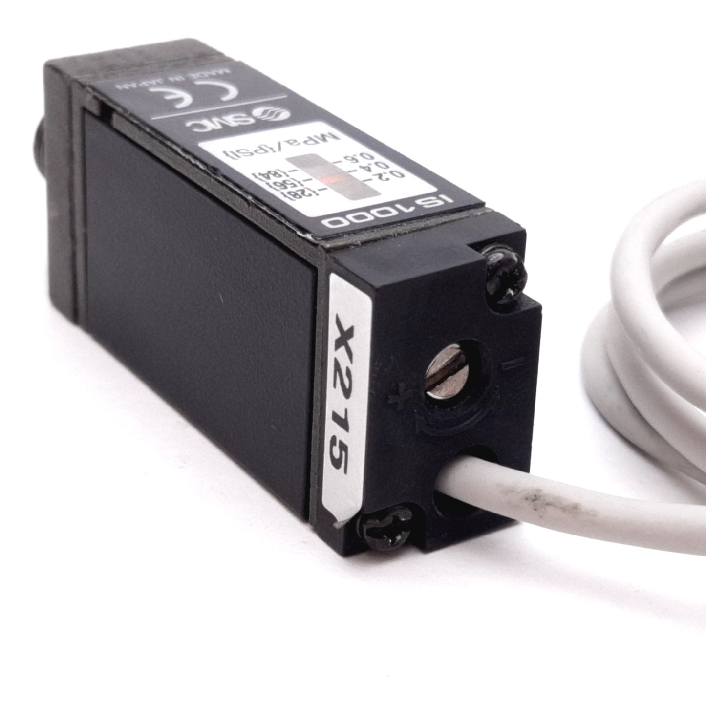 Used SMC IS1000-N01-X215 Mechanical Pressure Sensor Switch, 1/8" NPT, 0.2-0.6MPa