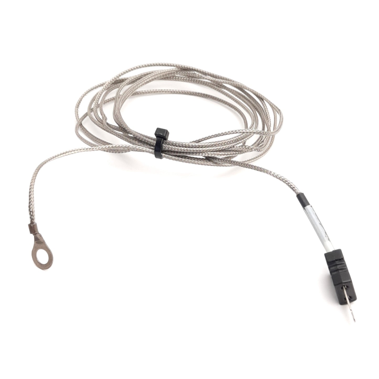 Used Watlow 70XJBGD096F Type J Thermocouple 1/4" Ring, 8Ft Leads, Grounded, Mini Plug