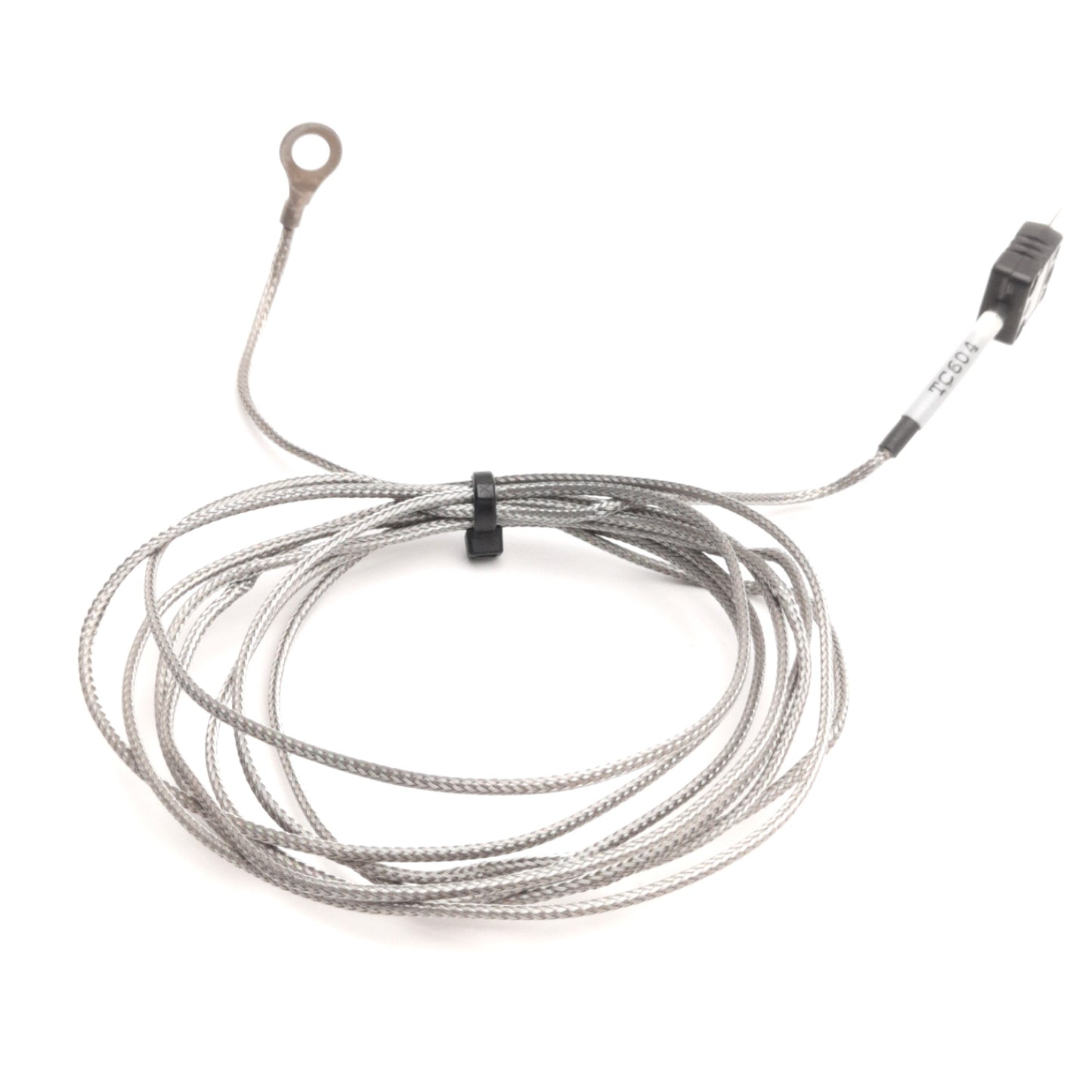 Used Watlow 70XJBGD096F Type J Thermocouple 1/4" Ring, 8Ft Leads, Grounded, Mini Plug