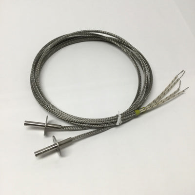 New – Open box Lot of 2 Watlow E1E42 Flanged Firerod Cartridge Heaters 120V, 100W, Ø1/4 x 1.25"