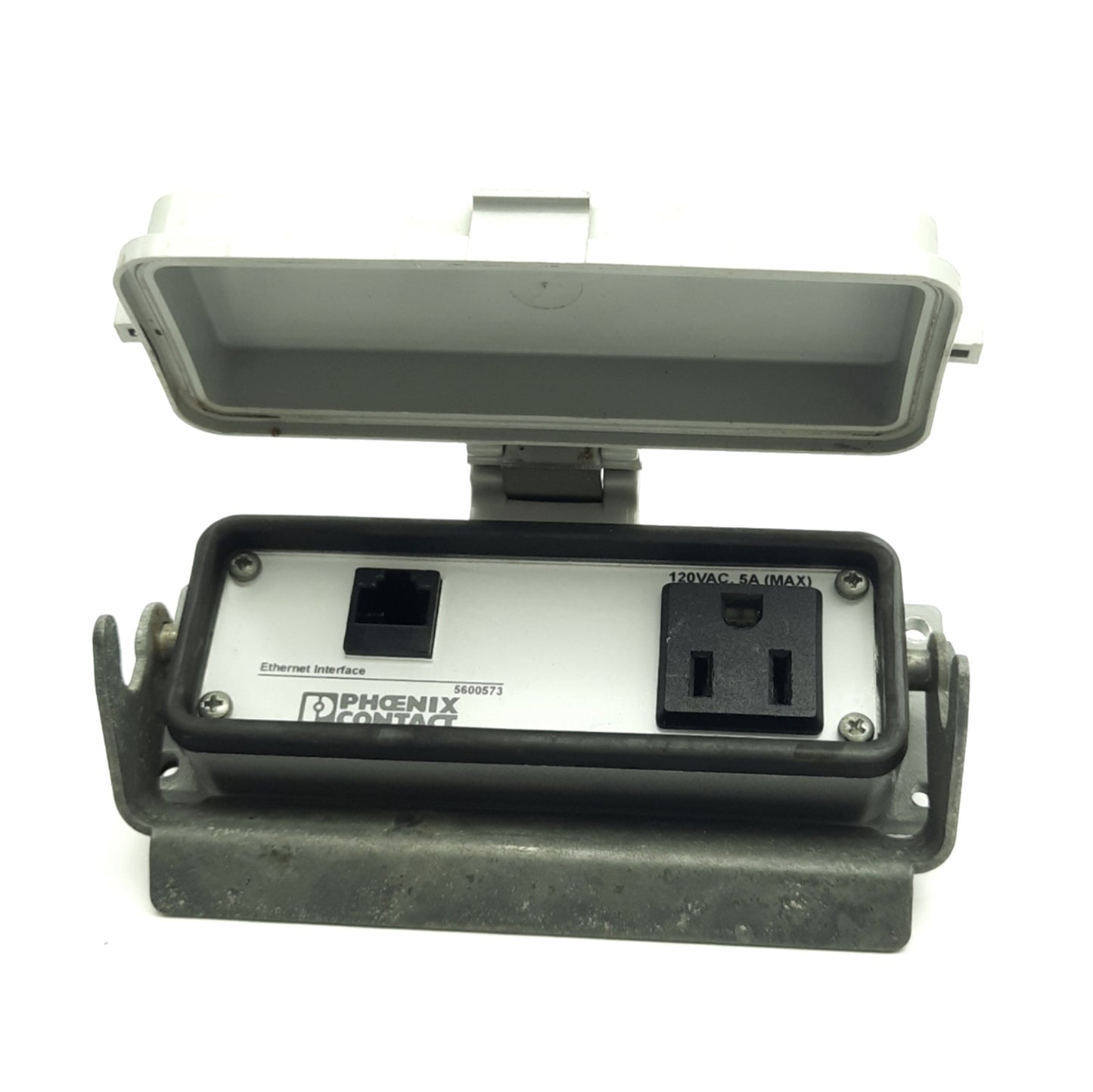 Used Phoenix Contact HC-P-RJ45-CAT5-(F/F)-120VAC Enclosure Passthrough Receptacle