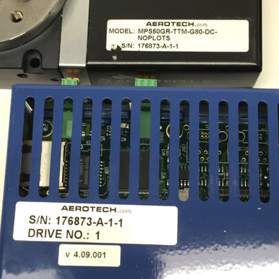 Used Aerotech MPS50GR Miniature Rotary Positioner Stage Ø20mm Aperture w/Controller