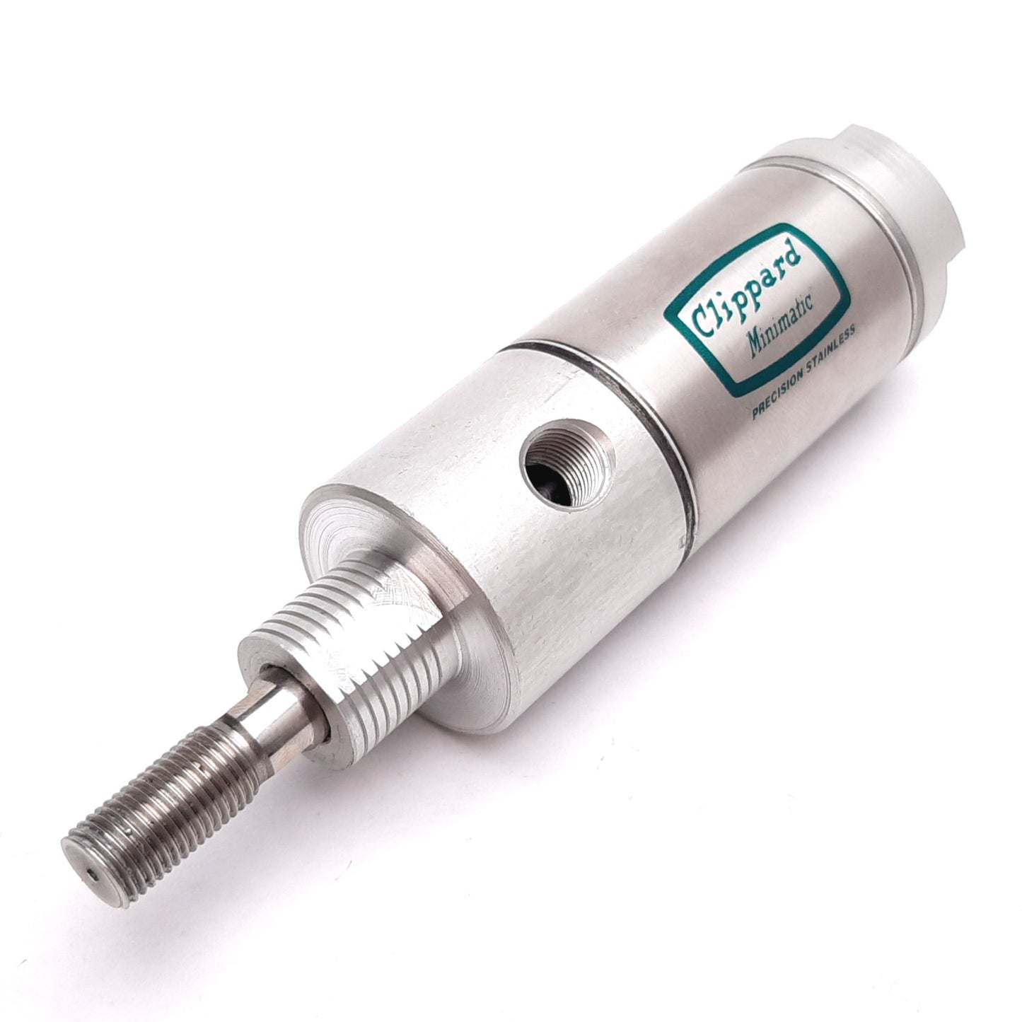 Used Clippard SDR-20-1/2-W Pneumatic Cylinder, Bore: 1.25", Stroke: 0.5", 1/8" NPT