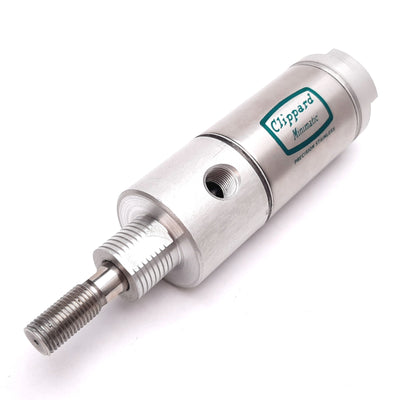 Used Clippard SDR-20-1/2-W Pneumatic Cylinder, Bore: 1.25", Stroke: 0.5", 1/8" NPT