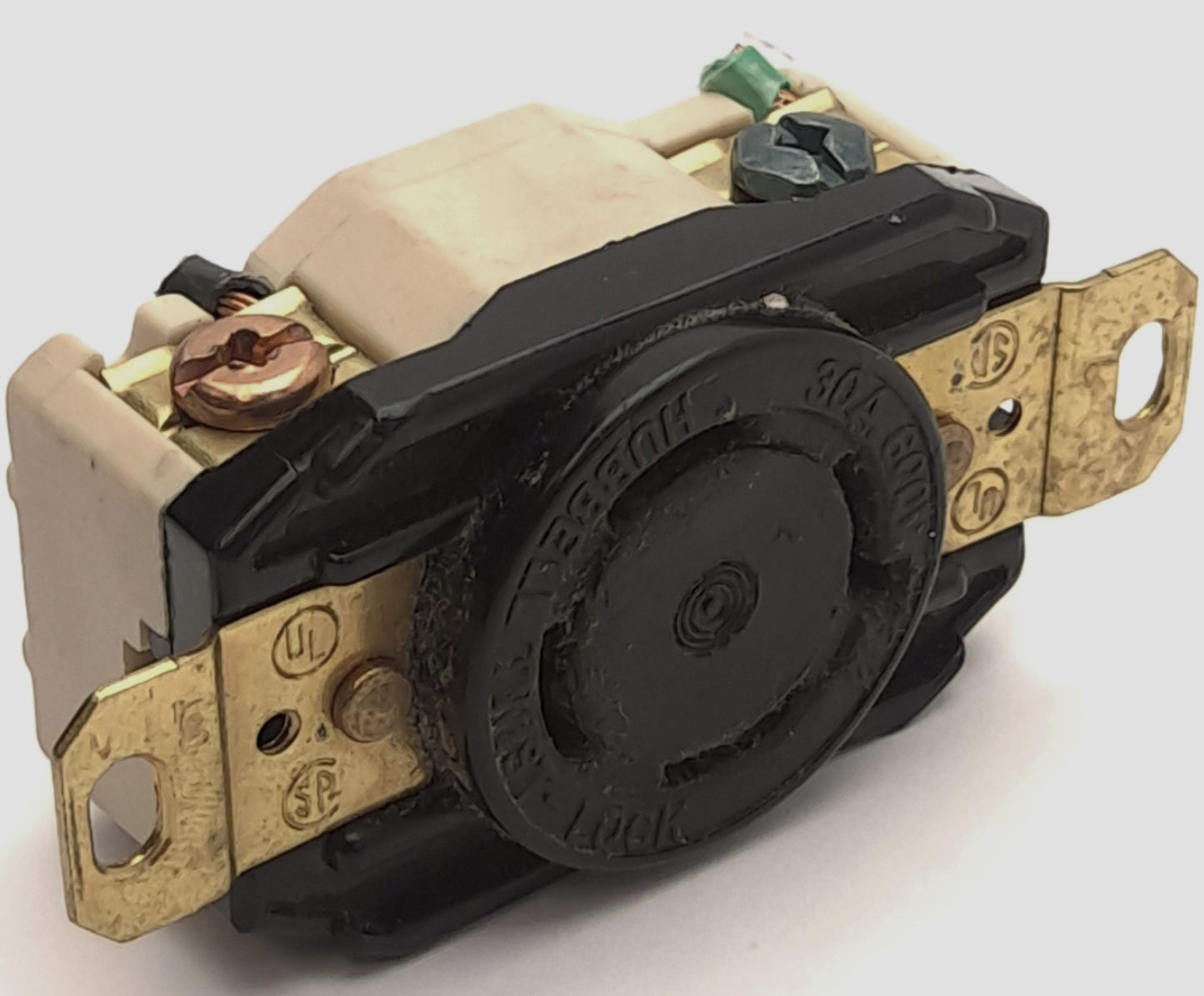 Used Hubbell HBL2740 Twist Lock Receptacle, 30A, 600VAC, 3-Pole, 4-Wire, L17-30R