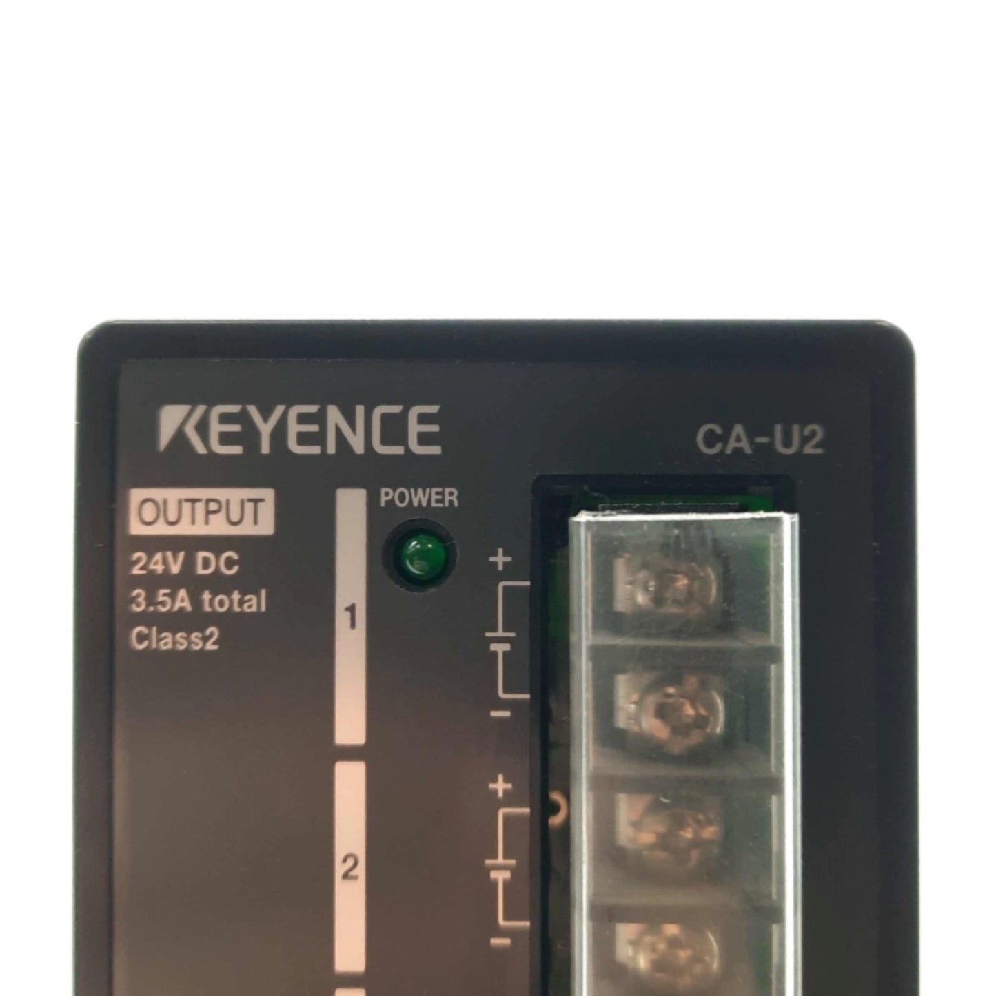 Used Keyence CA-U2 Power Supply Out: 24VDC 3.5A In: 100-240VAC 50/60Hz 1.2A DIN Rail