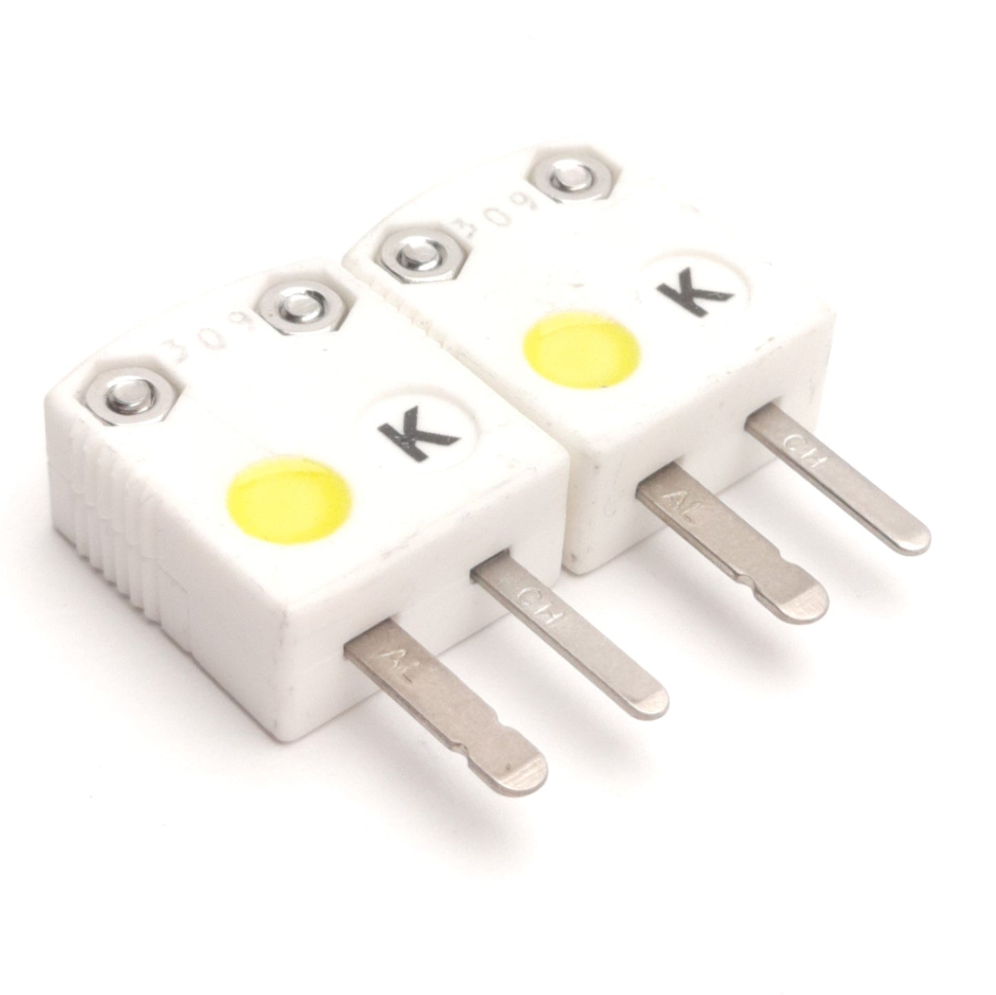 Used Lot of 2 Omega Engineering SHX-K-M Mini High Temp Ceramic Connectors, Type K
