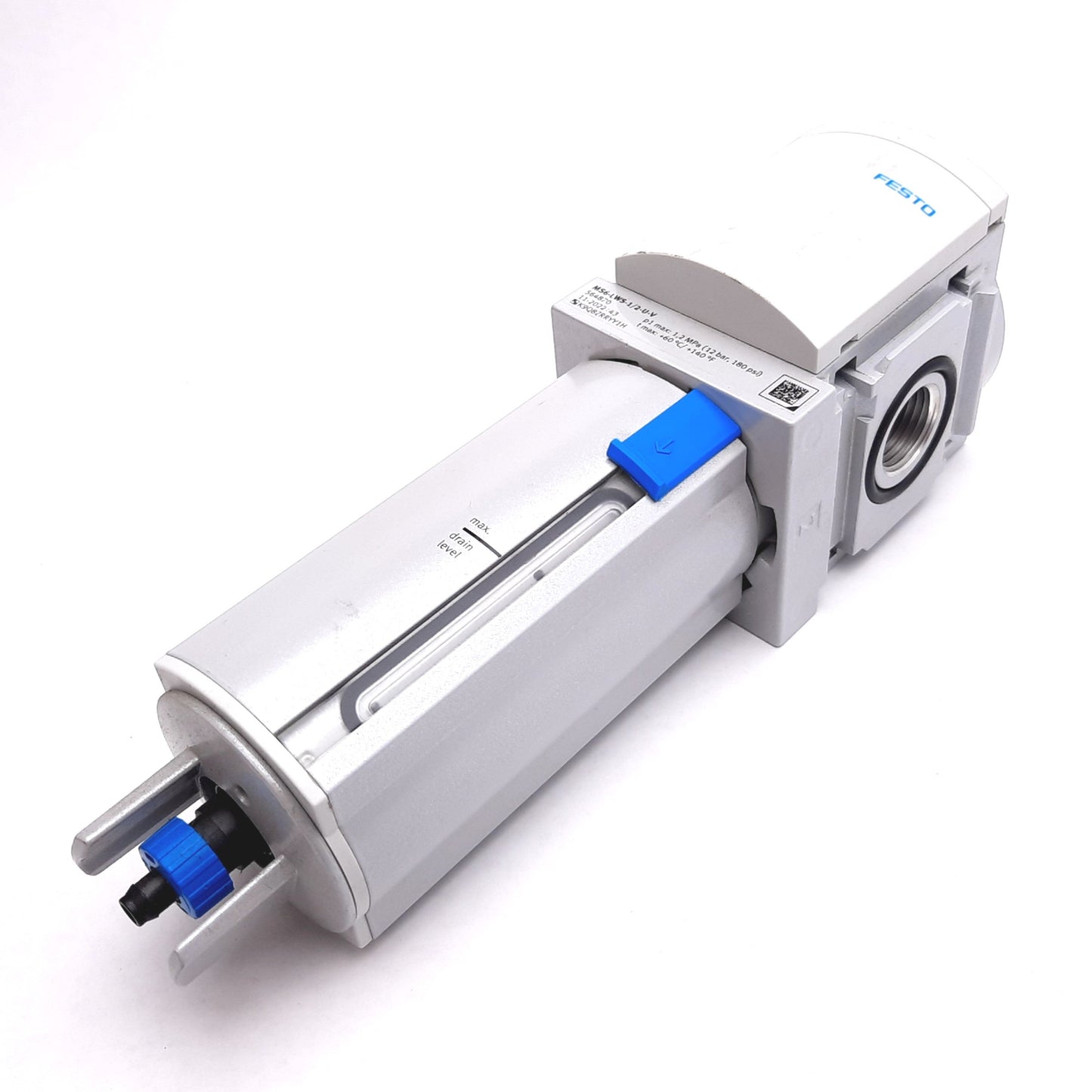 Used Festo MS6-LWS-1/2-U-V Pneumatic Water Separator, 1.2MPa Max, Ports: G1/2