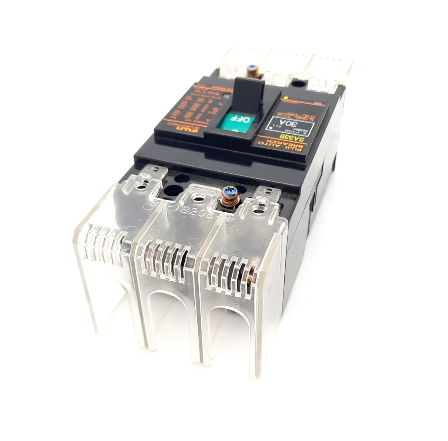 Used Fuji SA33B Auto Breaker 3-Pole Current Rating 30A Voltage Rating: 550VAC