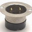 Used Lot of 2 Hubbell HBL7467 Flanged Inlet Twist Lock, 2-Wire Non-Grounding, 2-Pole