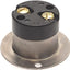Used Lot of 2 Hubbell HBL7467 Flanged Inlet Twist Lock, 2-Wire Non-Grounding, 2-Pole
