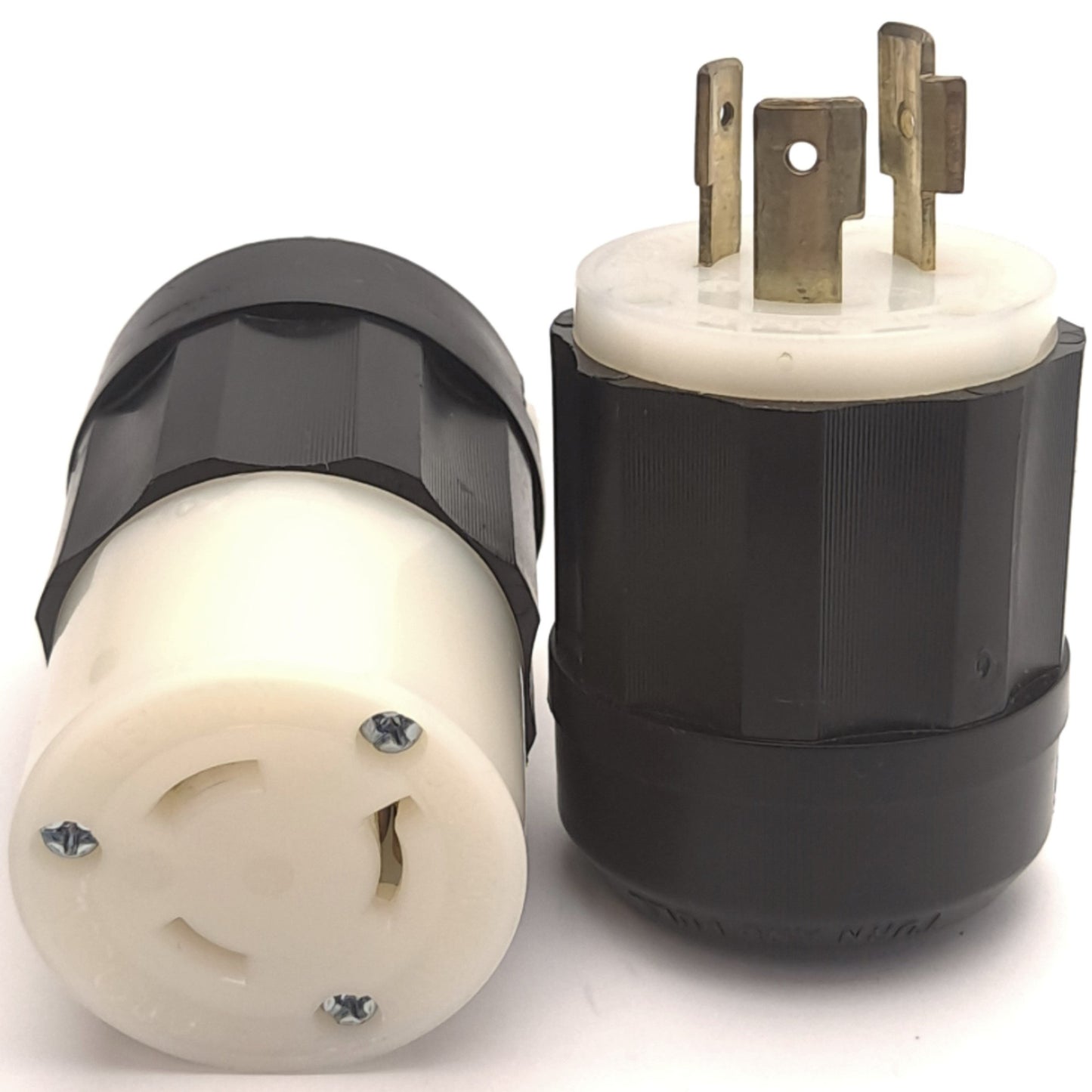 Used Leviton 2351, 2353 Twist Lock Set, 20A, 600VAC, 2-Pole, 3-Wire, WD-6 Nema Rated