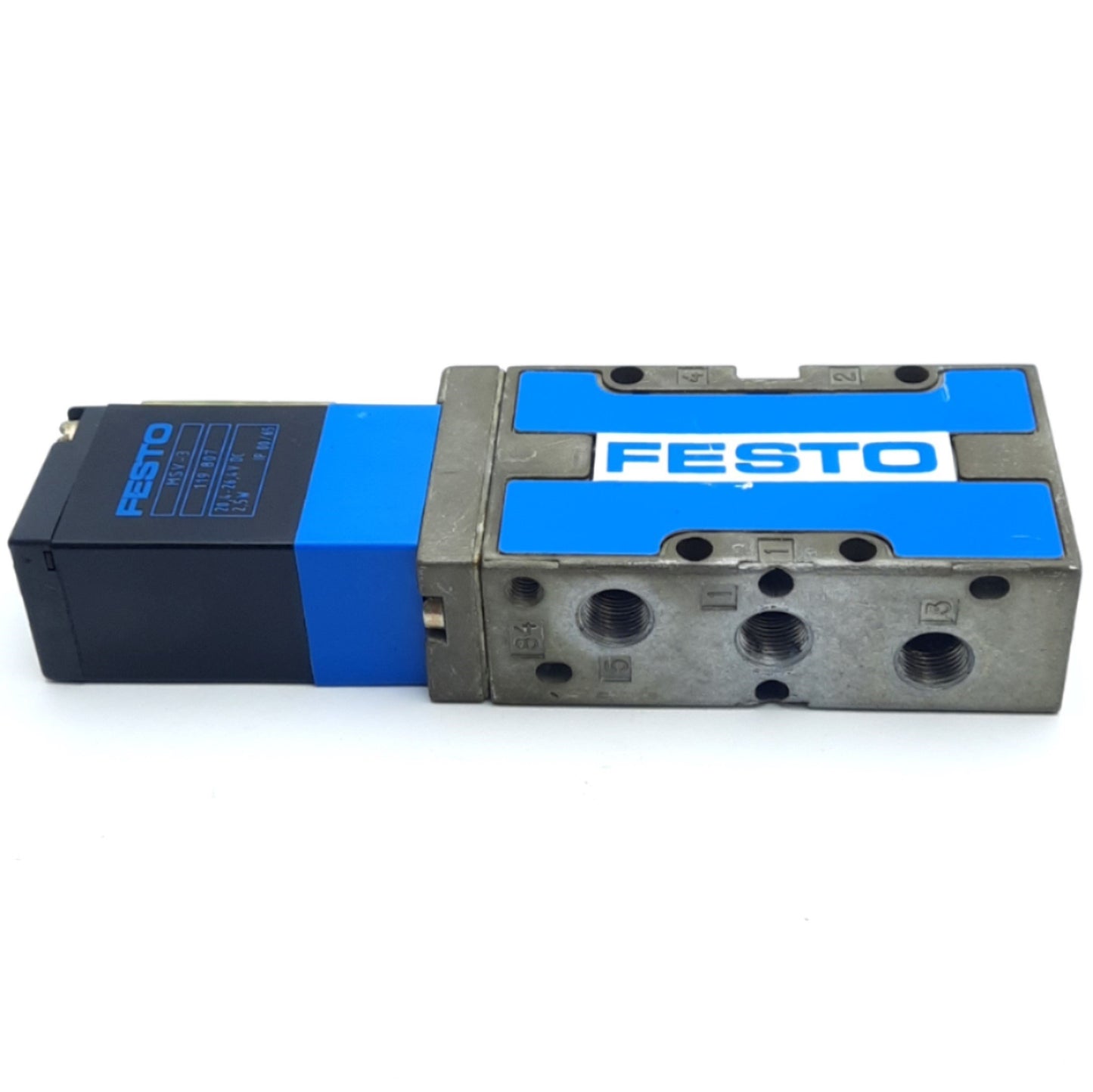 Used Festo MVH-5-1/8-B Solenoid Valve, 0.2MPa-1MPa, 24VDC, 750l/min, M5 Pilot