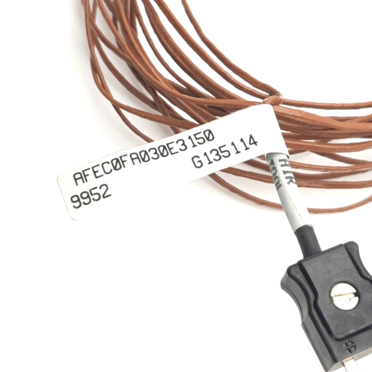 Used Watlow AFEC0FA030E3150 Special J Thermocouple, 0.063" x 3" Sheath, 15Ft Leads