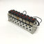 Used Bank of 8 Humphrey S410 Stacking Solenoid Valves 2-Pos, 4-Way, 24VDC Coil