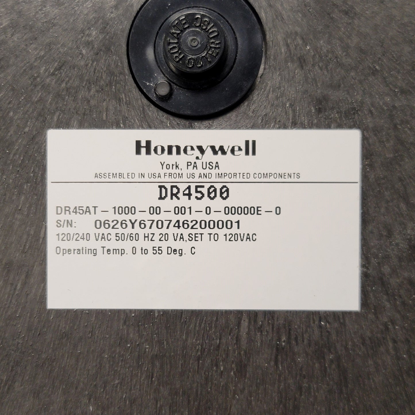 Used Honeywell DR45AT-1000-00-001-0-00000E-0 DR4500 Trueline Circular Chart Recorder