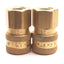 Used Lot of 2 Parker BST-2 Hydraulic Quick Connect Hose Coupling, 1/4" NPT Female