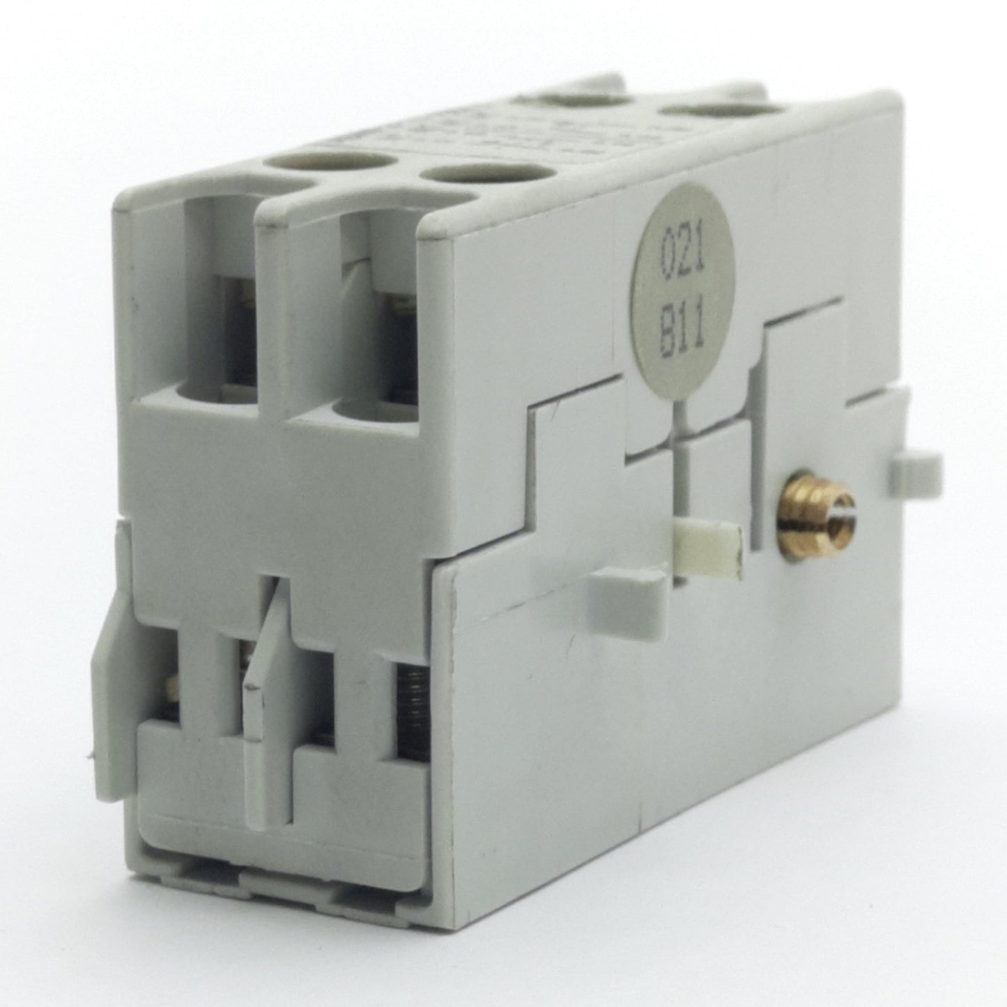 Used Moeller AGM-2-11-PKZ2 Auxiliary Contact, 600 VAC 10A, 250VDC 0.5A, 2NO/2NC