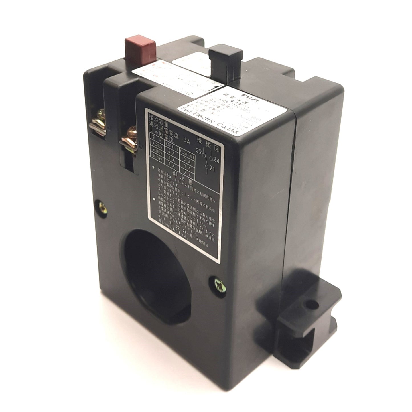 Used Fuji BRR21N-02S Earth Leakage Protective Relay 30mA Trip DPST NO/NC 200V 5A