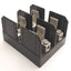 Used Lot of 3 Eaton J60060-2CR Fuse Holder, 2-Pole, Class J, 600VAC, 60A, Panel Mount