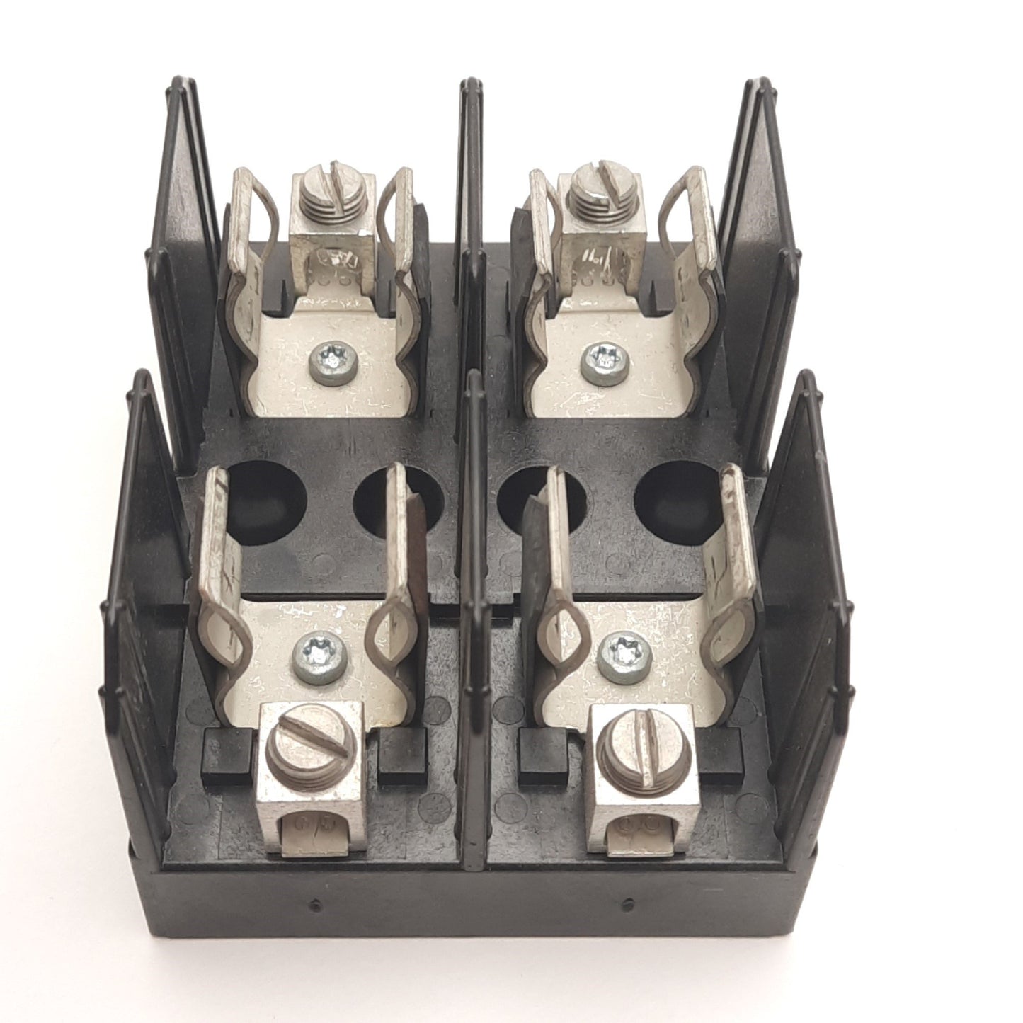 Used Lot of 3 Eaton J60060-2CR Fuse Holder, 2-Pole, Class J, 600VAC, 60A, Panel Mount