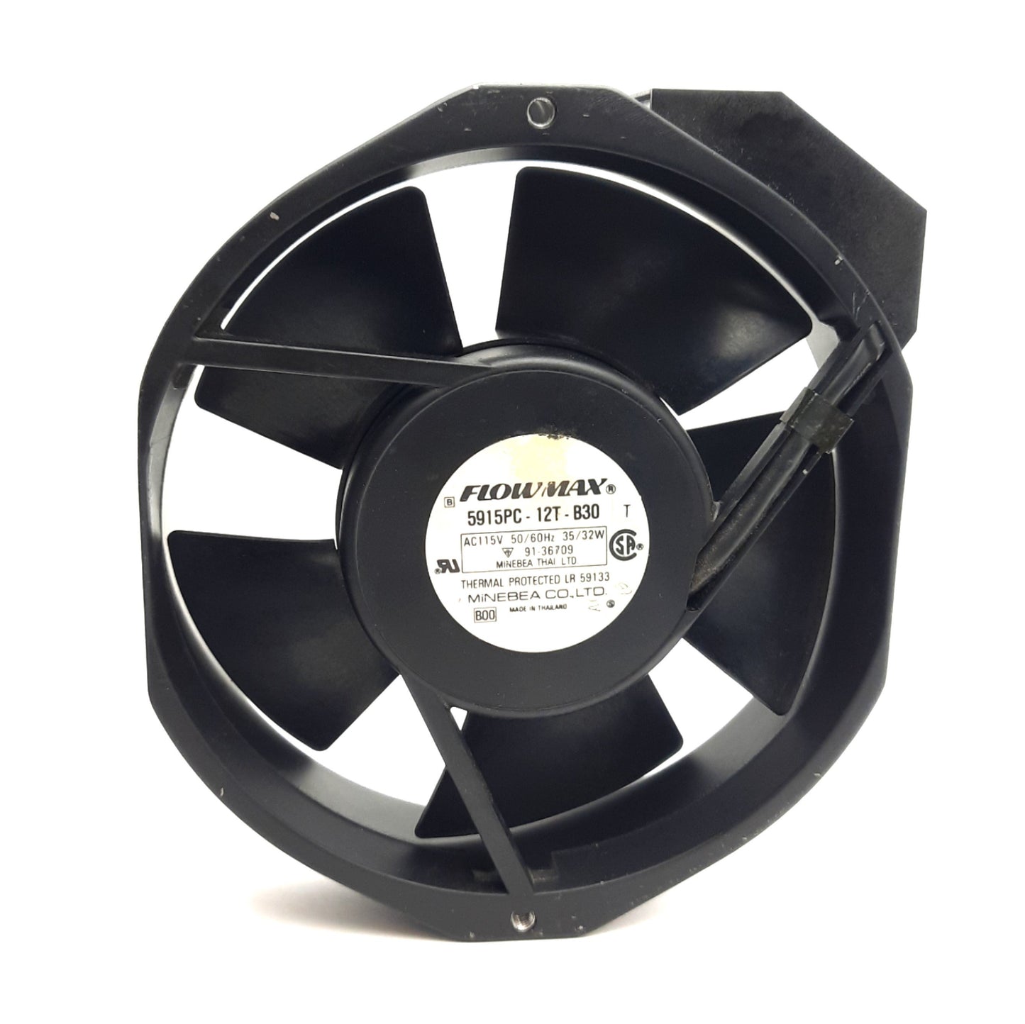 Used Flowmax 5915PC-12T-B30 Axial AC Fan, 115V AC 50/60HZ, 150mm, 222.4 CFM