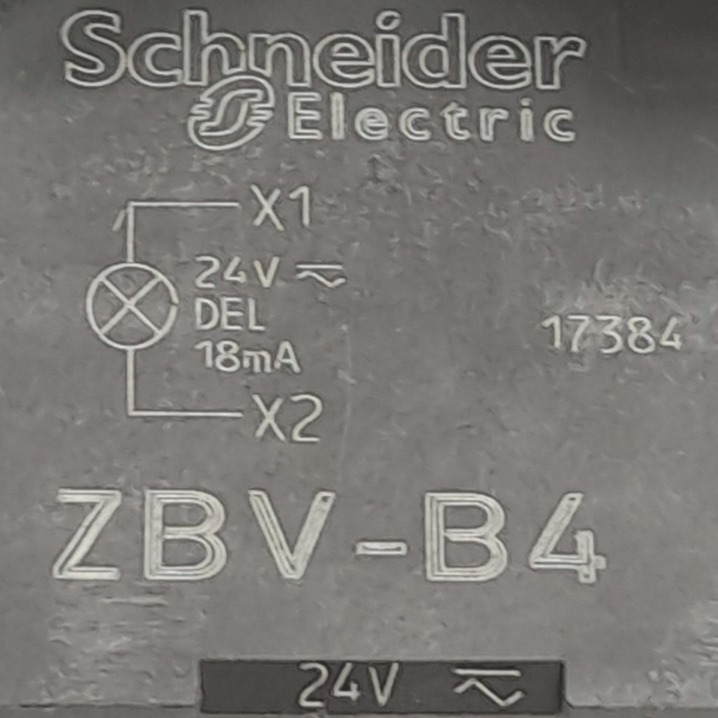 Used Schneider Electric ZBV-B4, ZBE-101 Contact Blocks w/ Red Pushbutton, 1NO Contact