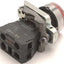 Used Schneider Electric ZBV-B4, ZBE-101 Contact Blocks w/ Red Pushbutton, 1NO Contact