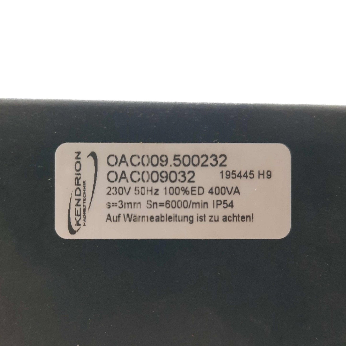 New – Open box KENDRION OAC009.500232 Vibratory Feeder Coil 3mm Gap 6000/min 230V w/UI Core