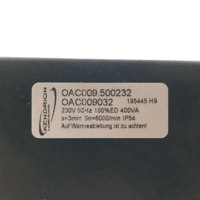 New – Open box KENDRION OAC009.500232 Vibratory Feeder Coil 3mm Gap 6000/min 230V w/UI Core