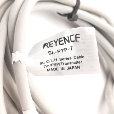 Used Keyence SL-P7P-T SL-CF/CH/CL Series Main Unit Connection Cable PNP 3m, *Cut*