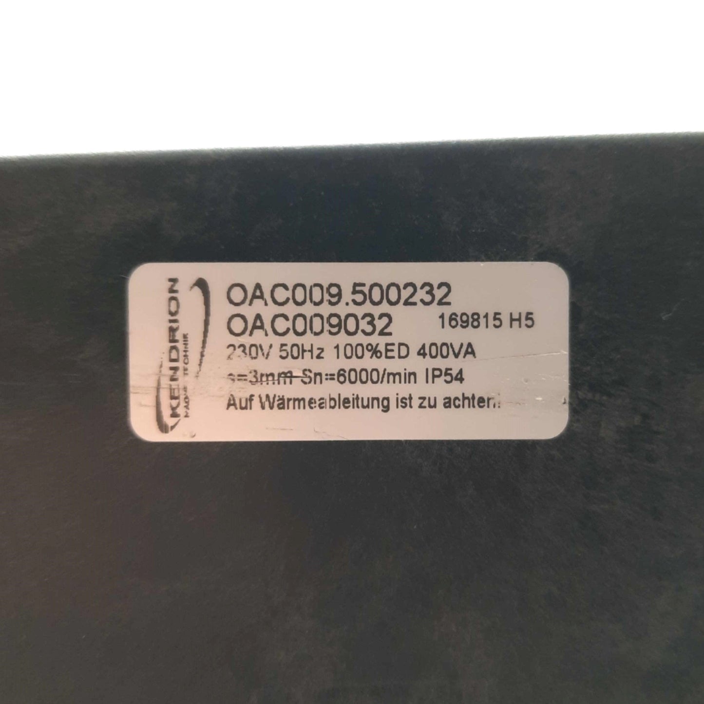 New – Open box KENDRION OAC009.500232 Vibratory Feeder Coil 3mm Gap 6000/min 230V *No UI Core*