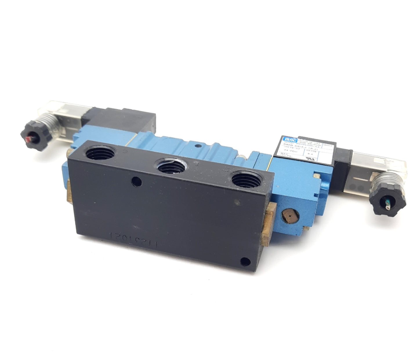 Used Mac 463A-BAA-DM-DDAJ-1KE Solenoid Valve W/DMB-DDAJ-1KJ1 x 2 24VDC 120PSI