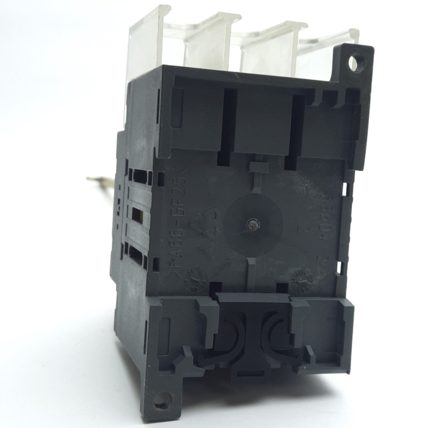 Used ABB OT63E3 Disconnect Switch w/8" Rod 3-Pole 80A 600VAC DIN Mount Screw Terminal