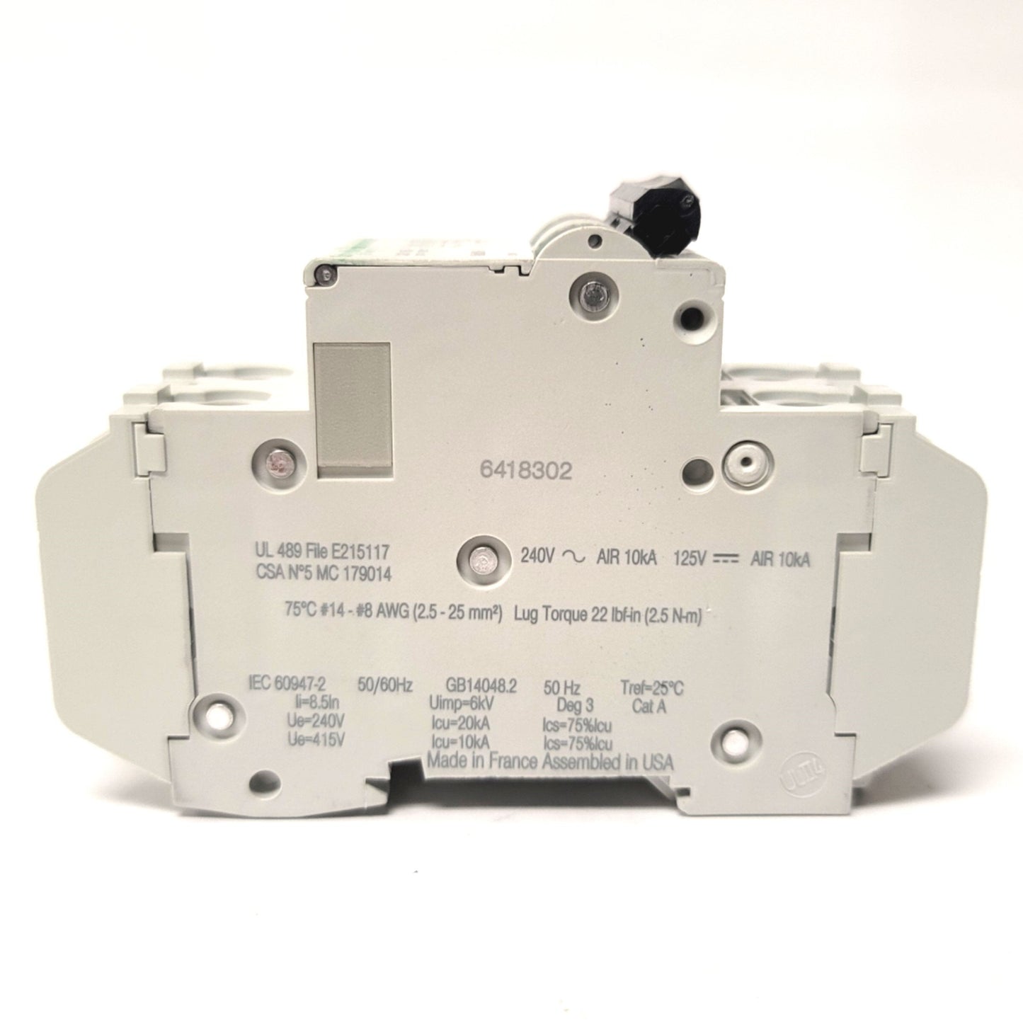 New Schneider Electric 60146 Multi 9 C60 Miniature Circuit Breaker 2-Pole, 15A, 240V