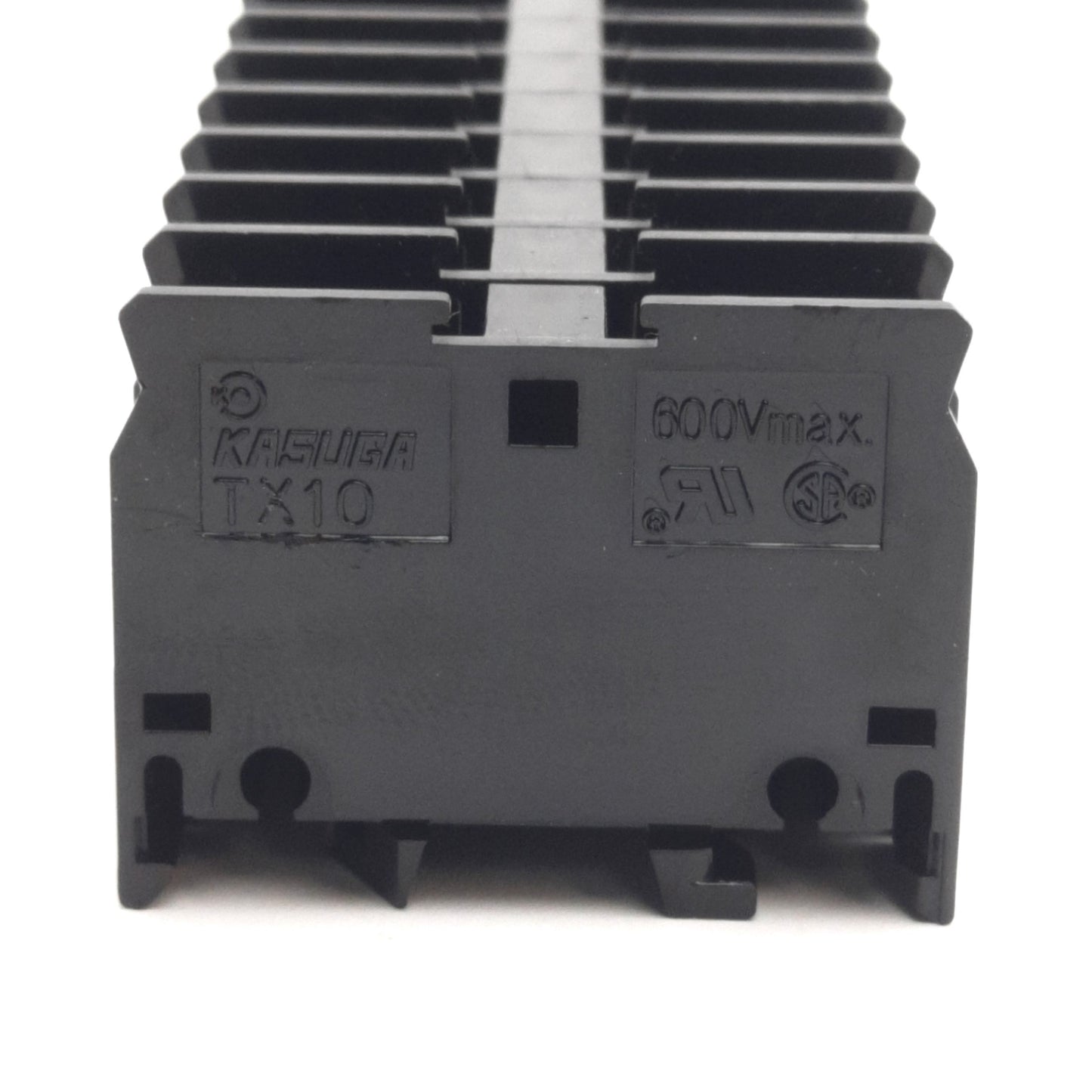 Used Lot of 20 Kasuga TX10 Terminal Blocks, 1x1 Input/Output, 20A Max, Din Rail Mount