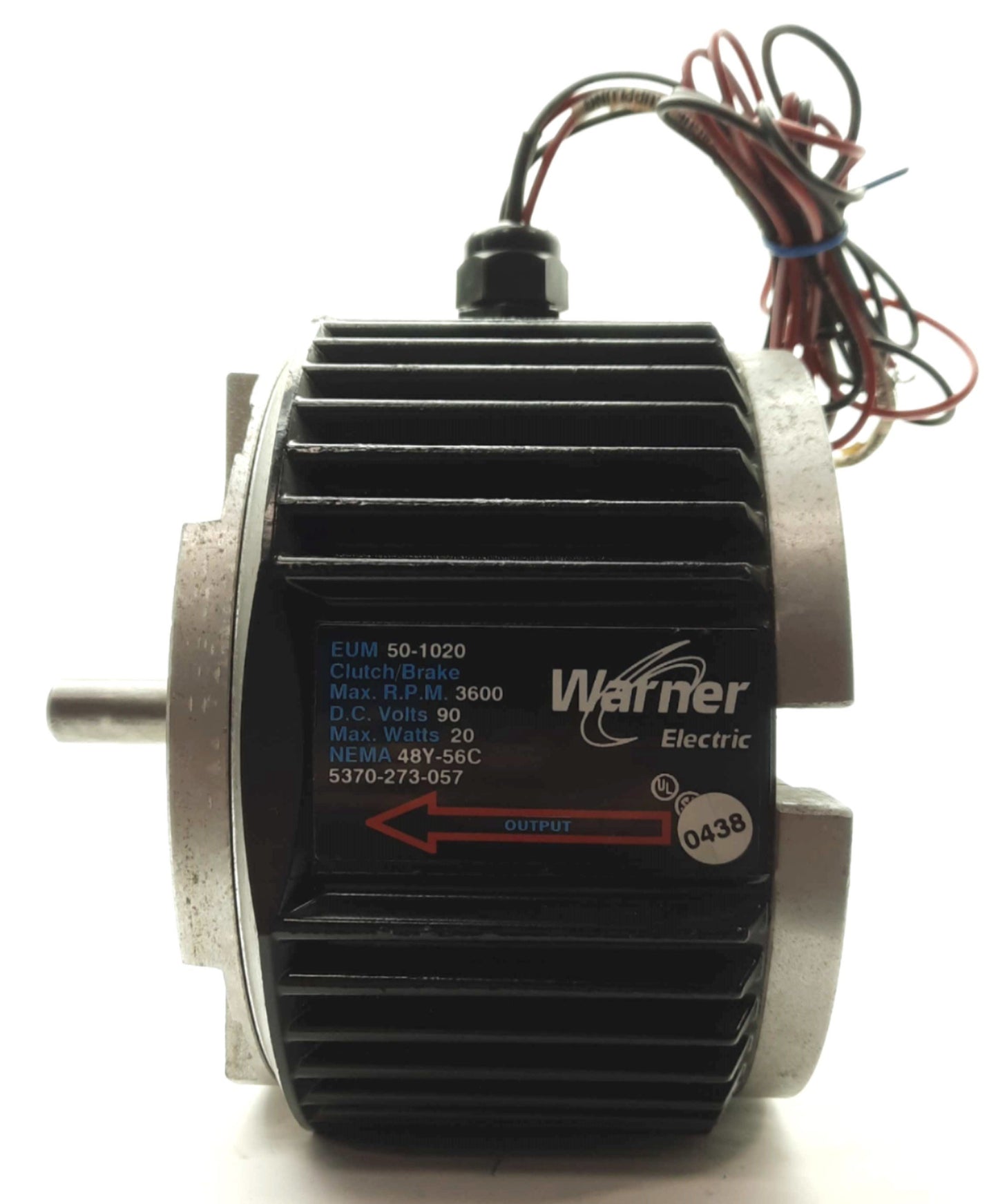 Used Warner Electric EUM 50-1020 Clutch Brake 16ft-lb 3600RPM 56C/48Y Frame 90VDC
