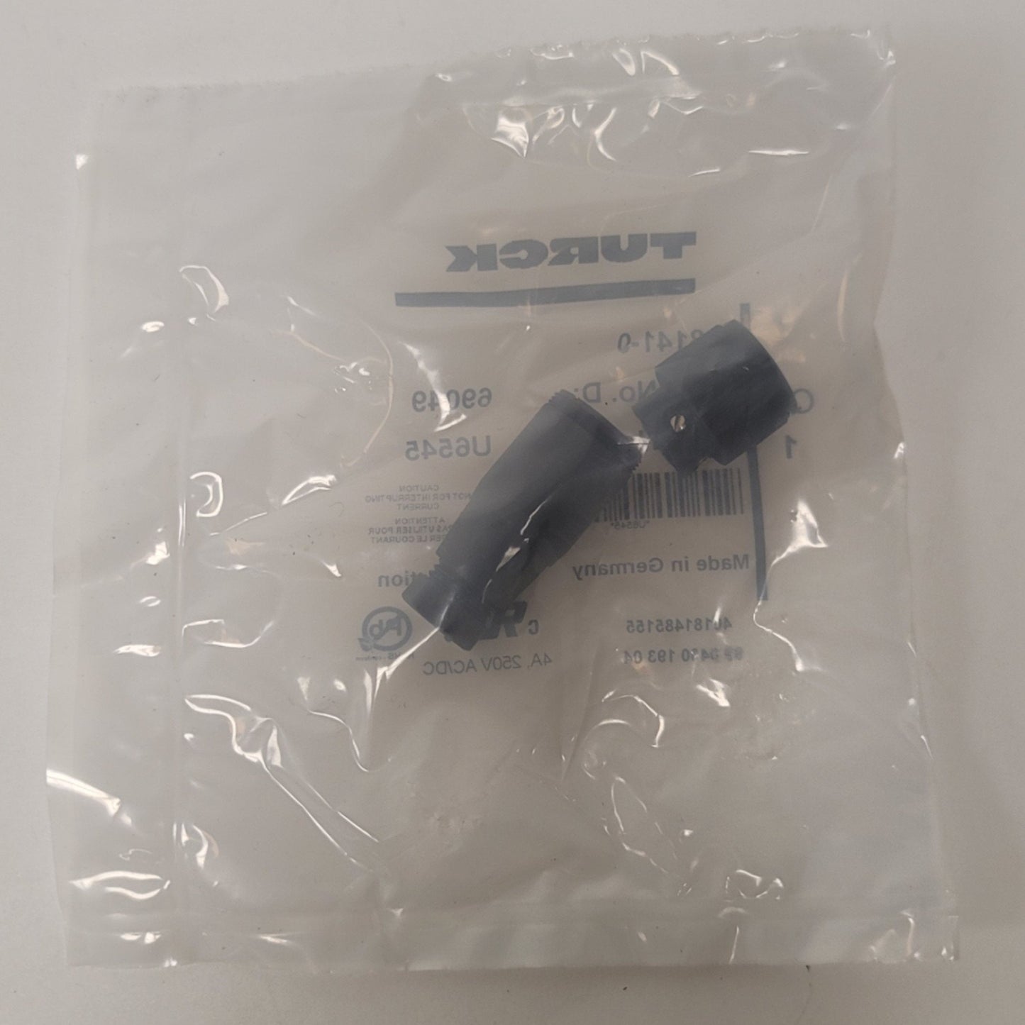 New Turck B 8141-0 Straight Female M12 4-Pin Eurofast Field Wireable Connector