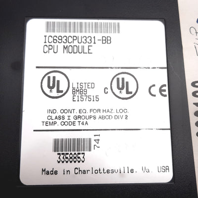 Used GE Fanuc IC693CPU331-BB CPU Processor Control Module for Series 90-30 PLC, 16KB