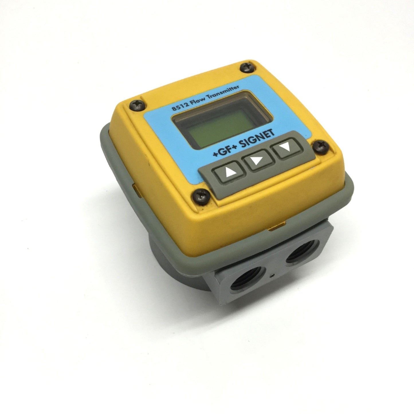 Used +GF+ SIGNET 3-8512 Field Mount Flow Transmitter, 17-30VDC, 4-20mA, 0.01-9999