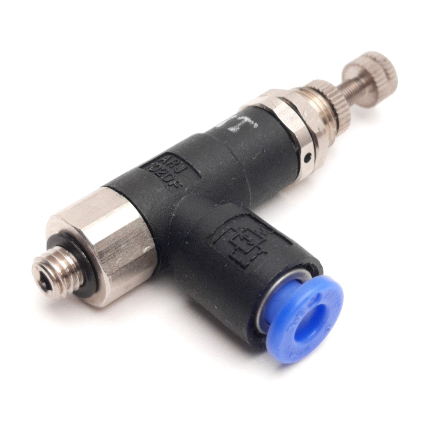 Used SMC ARJ1020F-M5-04 Mini-Regulator M5 To 3mm P2C, 0.1 to 0.7MPa Set Pressure