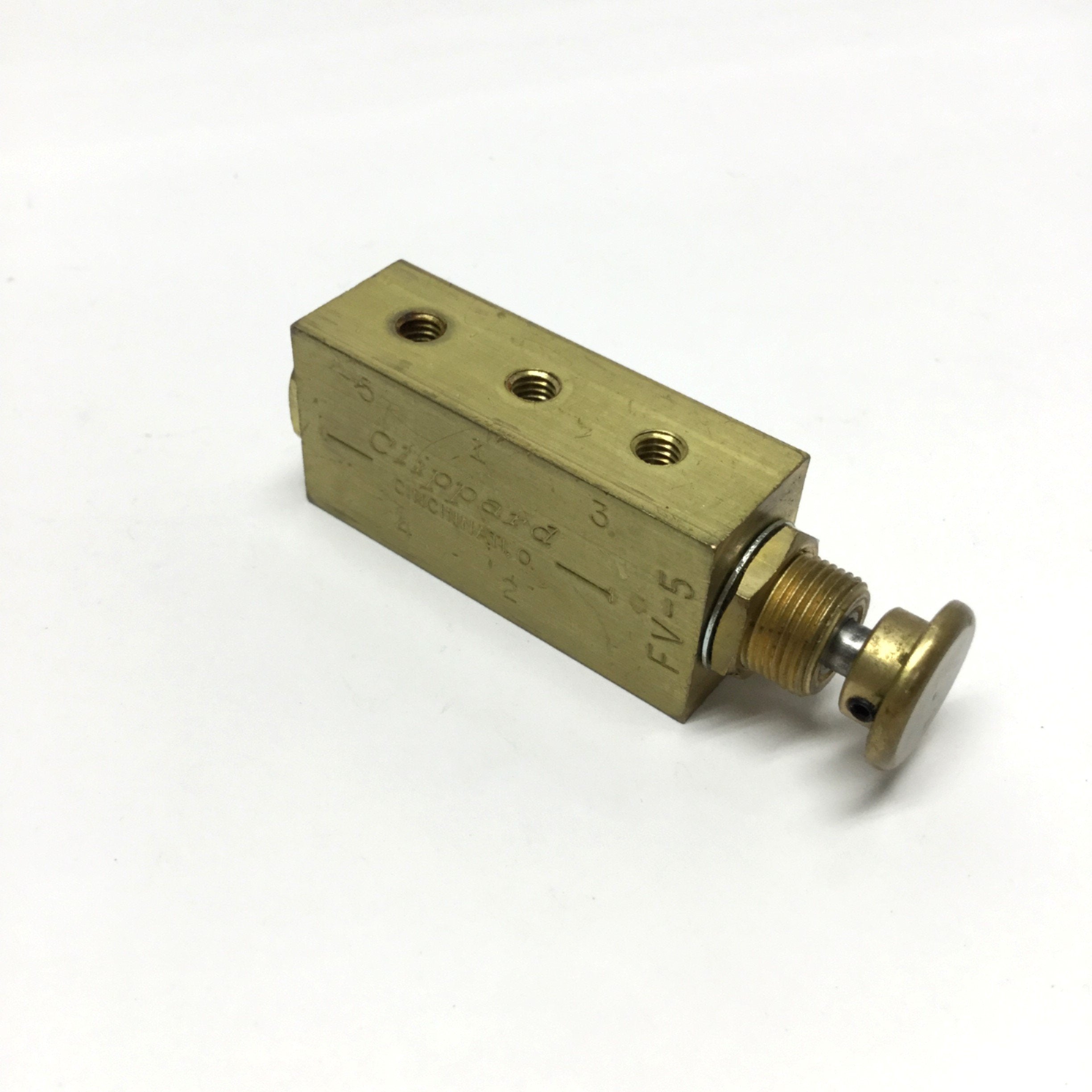 Clippard FV-5 Spool Plunger Valve Spring Return, 4-Way, 5-Port, #10-32 ...