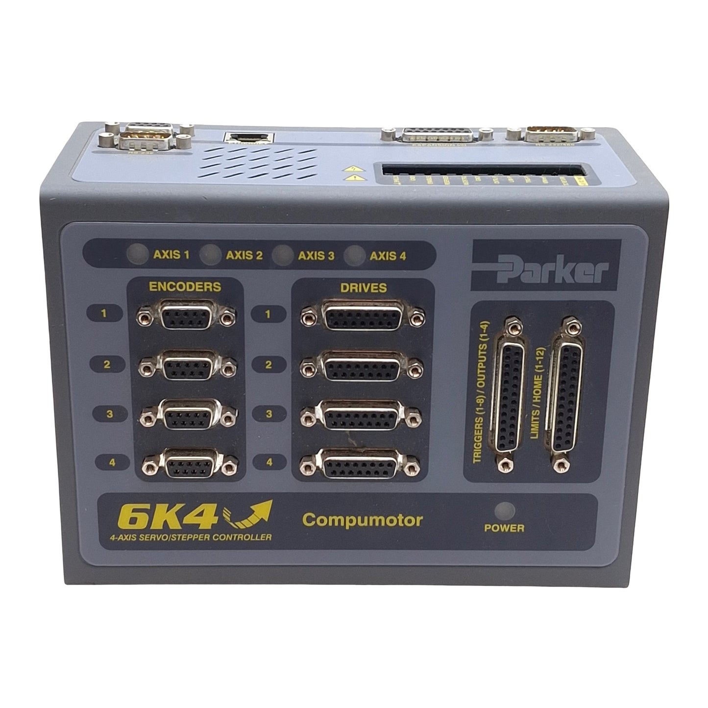 Used Parker 6K4-NK Compumotor Stepper/Servo Motion Control/Indexer, 4-Axis RS-232 24V