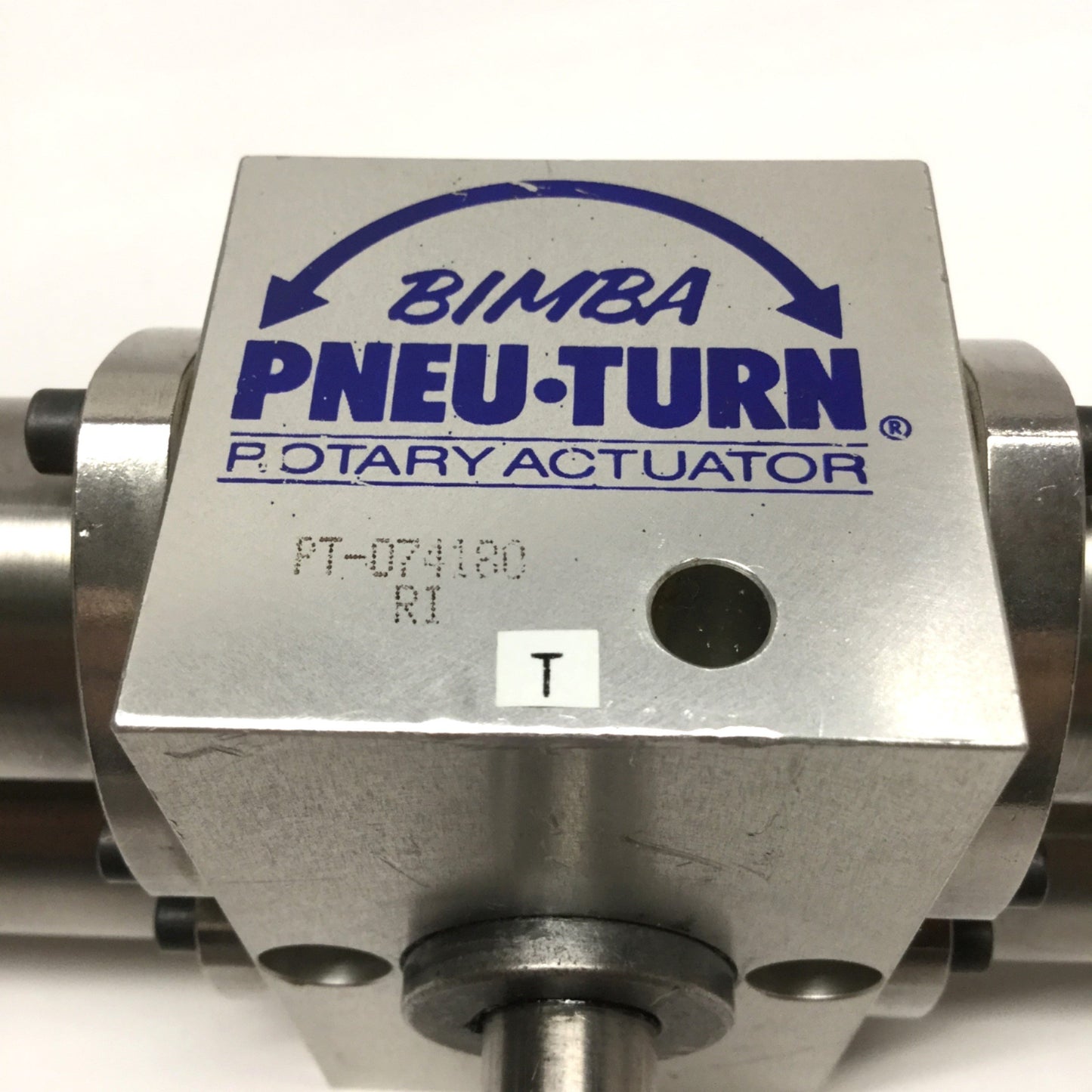 Used Bimba PT-074180 Pneu-Turn Rotary Air Actuator, 180° Rotation, Ø1-1/16" Bore