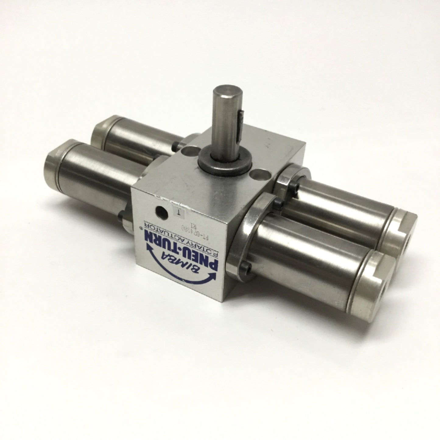 Used Bimba PT-074180 Pneu-Turn Rotary Air Actuator, 180° Rotation, Ø1-1/16" Bore